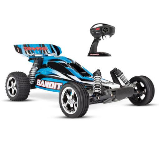 Blue Traxxas Bandit X Bleu Brushed